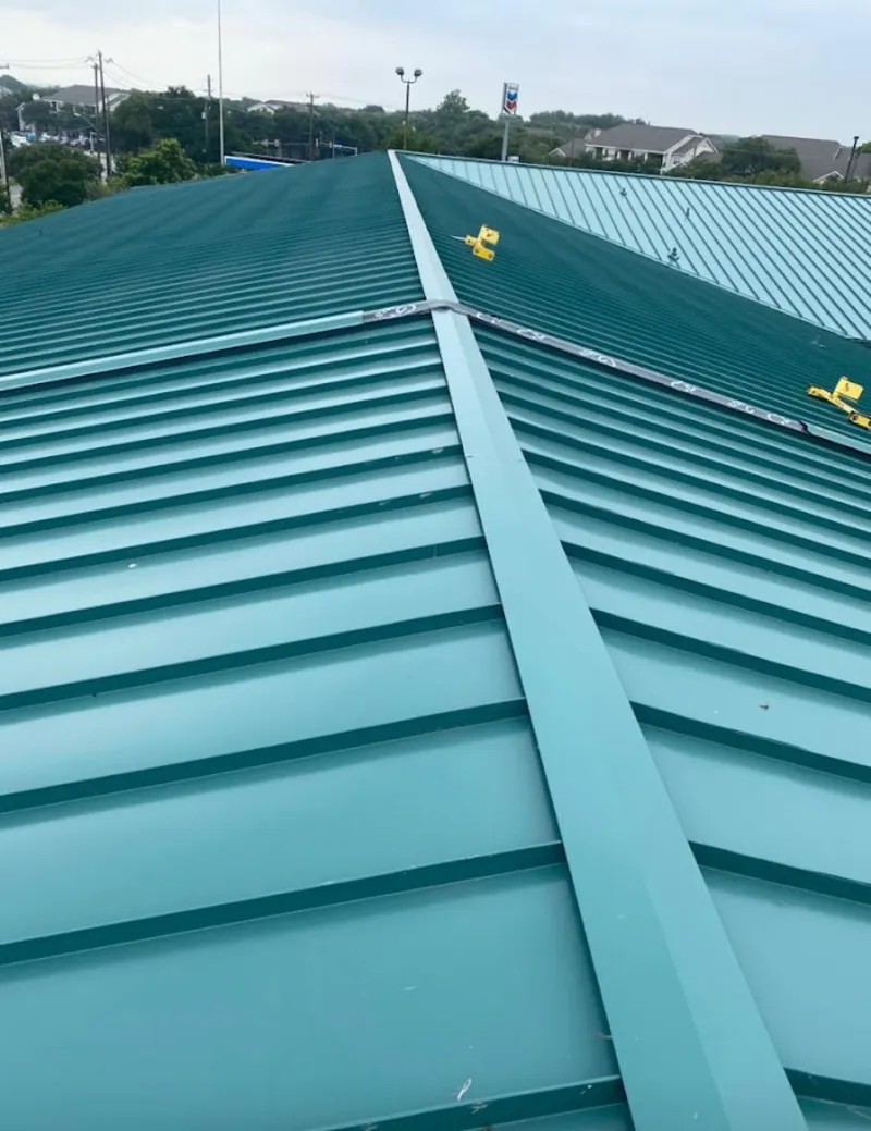 Green commercial metal roof ridge and valley for Metal Roof Repair in Cumru